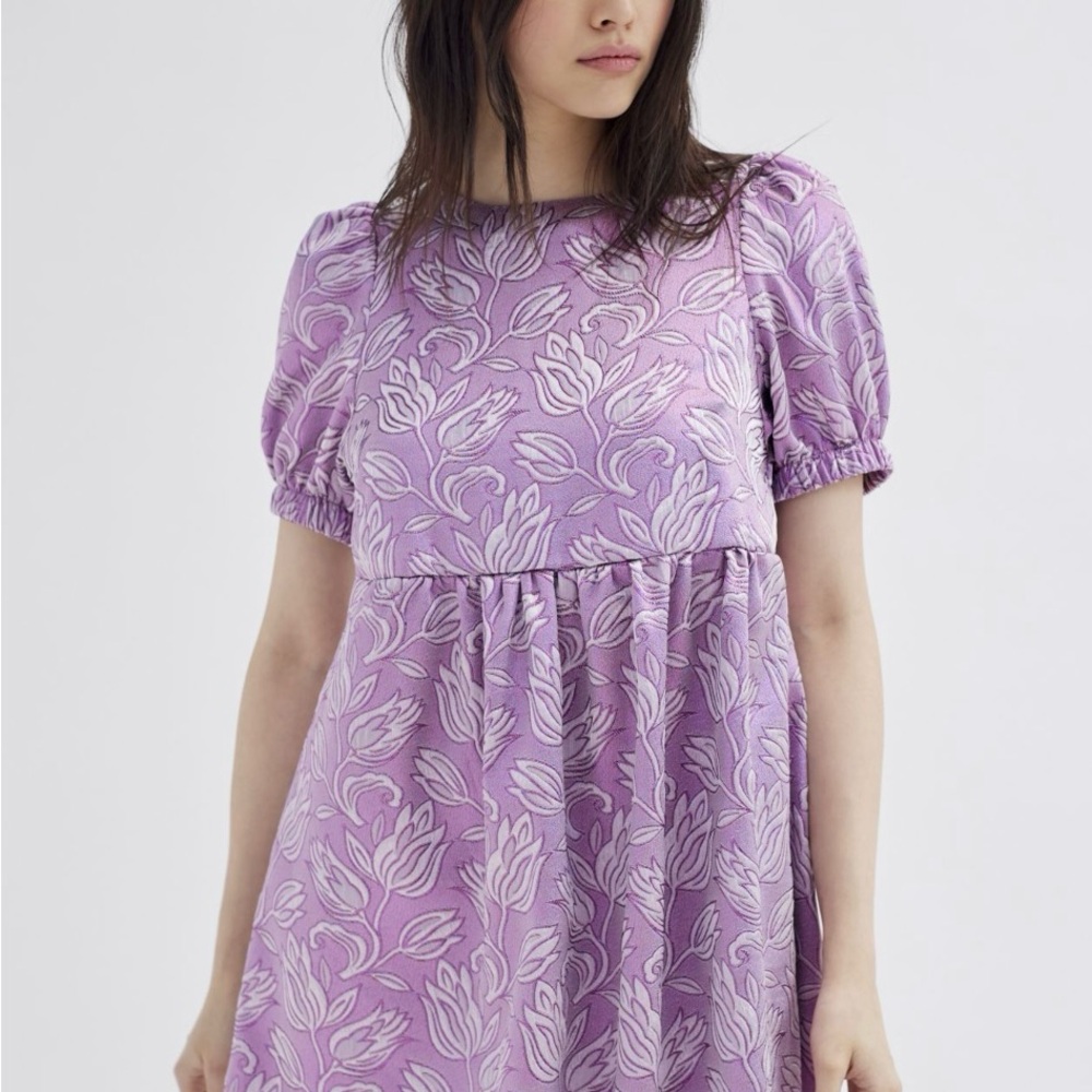 Sparkly Purple Floral Dress
